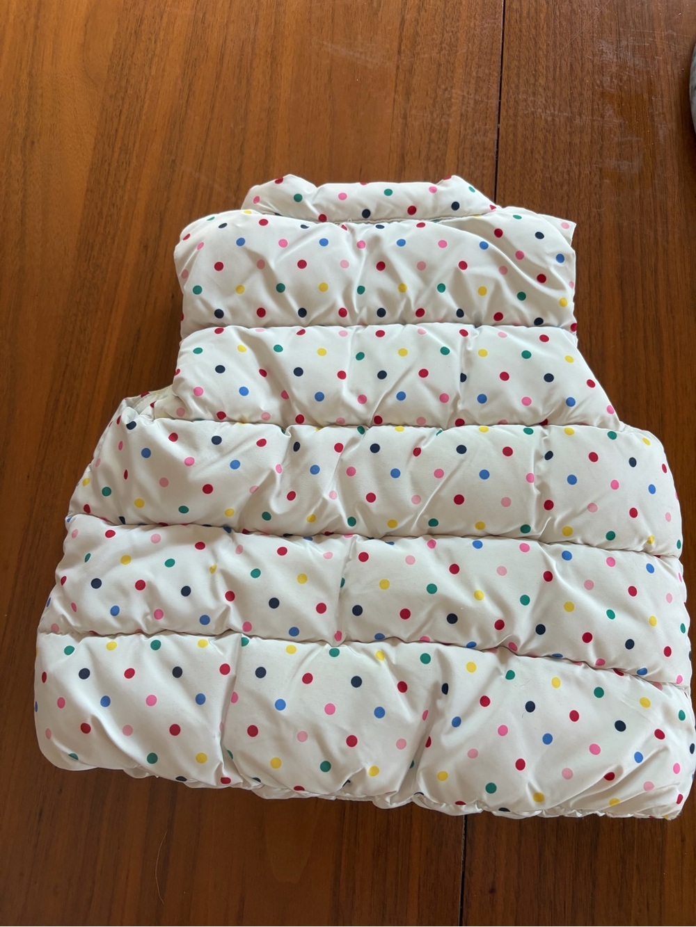 GAP Baby White Polka Dot Puffer Jacket - Picture 2 of 3
